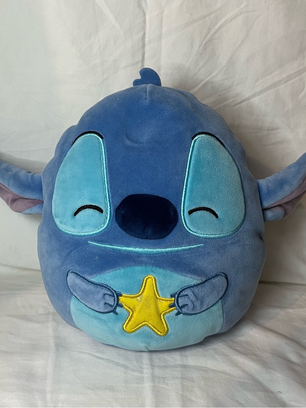 Original Squishmallows Disney Stitch Plush 8" Blue Alien Holding Star